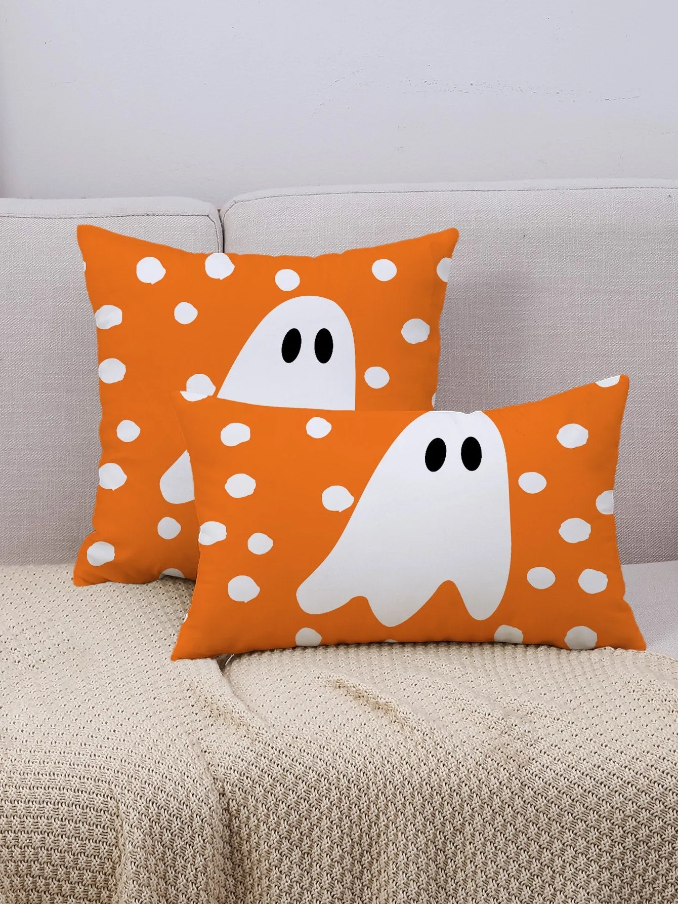 1pc Ghost Pattern Cushion Cover Without Filler