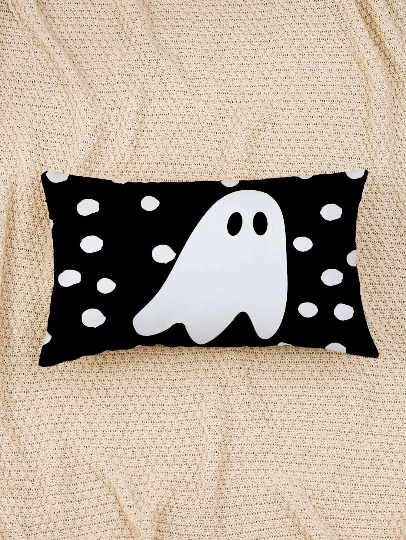 1pc Ghost Pattern Cushion Cover Without Filler