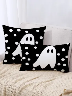 1pc Ghost Pattern Cushion Cover Without Filler