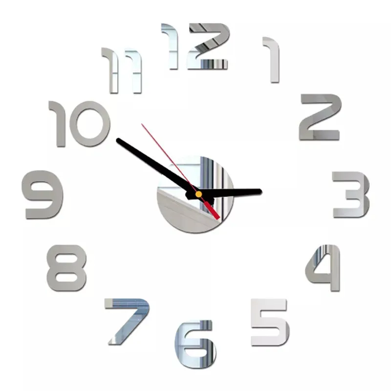 3D Wall Clock Mirror Stickers