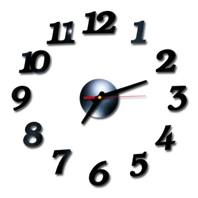 3D Wall Clock Mirror Stickers