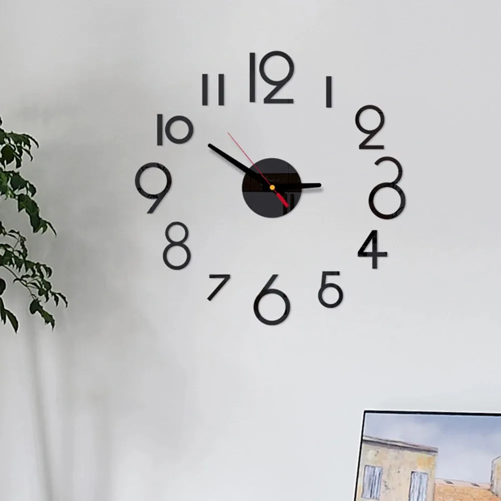 3D Wall Clock Mirror Stickers