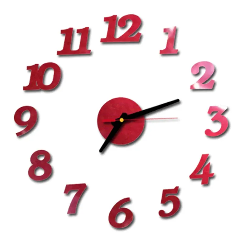 3D Wall Clock Mirror Stickers