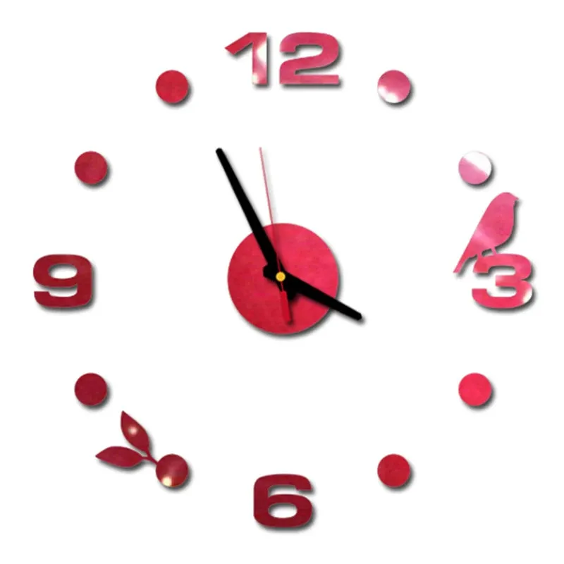 3D Wall Clock Mirror Stickers