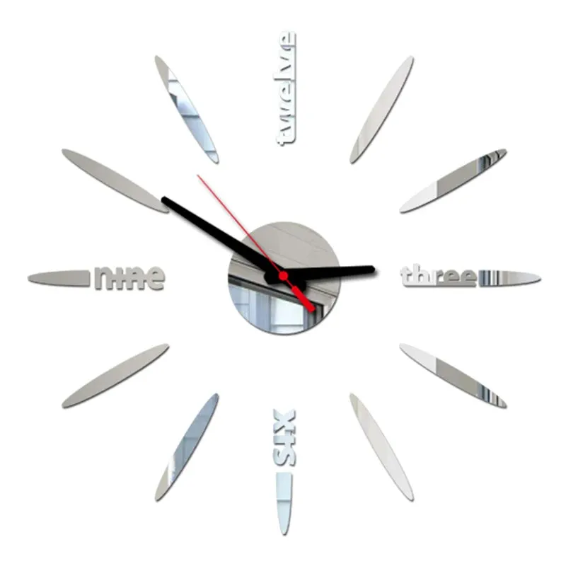 3D Wall Clock Mirror Stickers