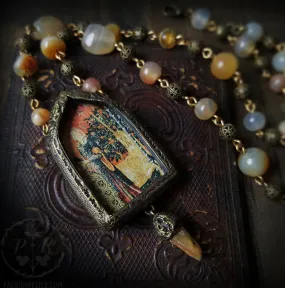 A Mon Seul Désir ~ Agate Pictorial Shrine Amulet