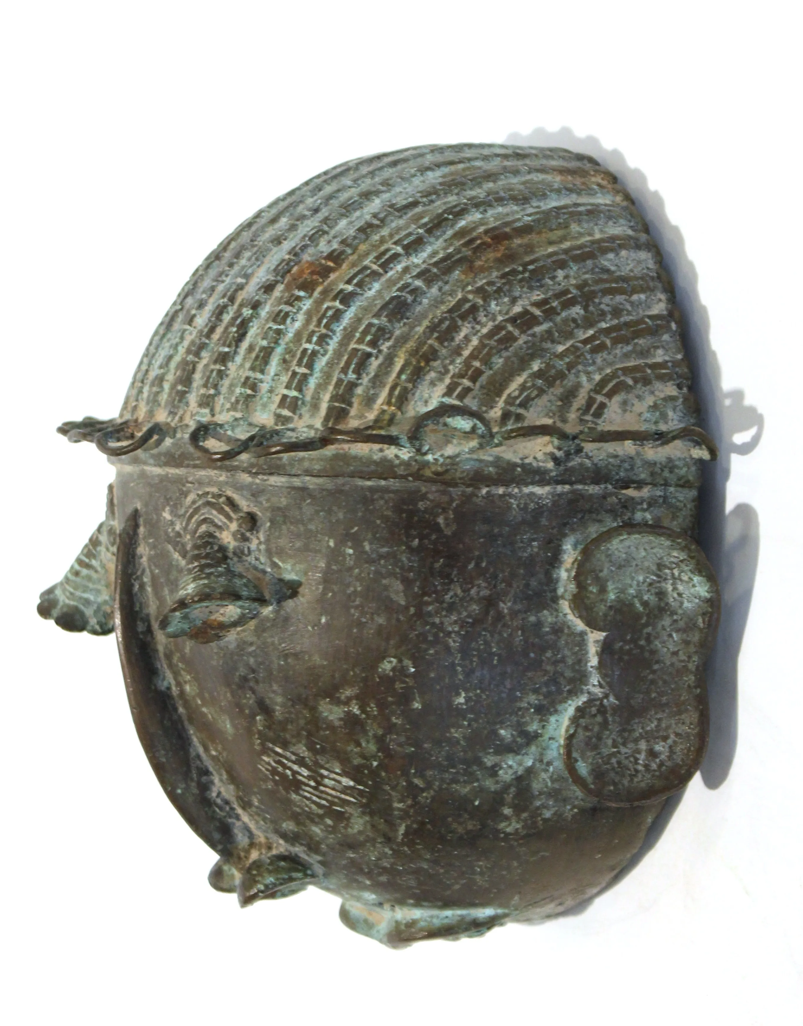 African Art Deco Tribal Bronze Mask