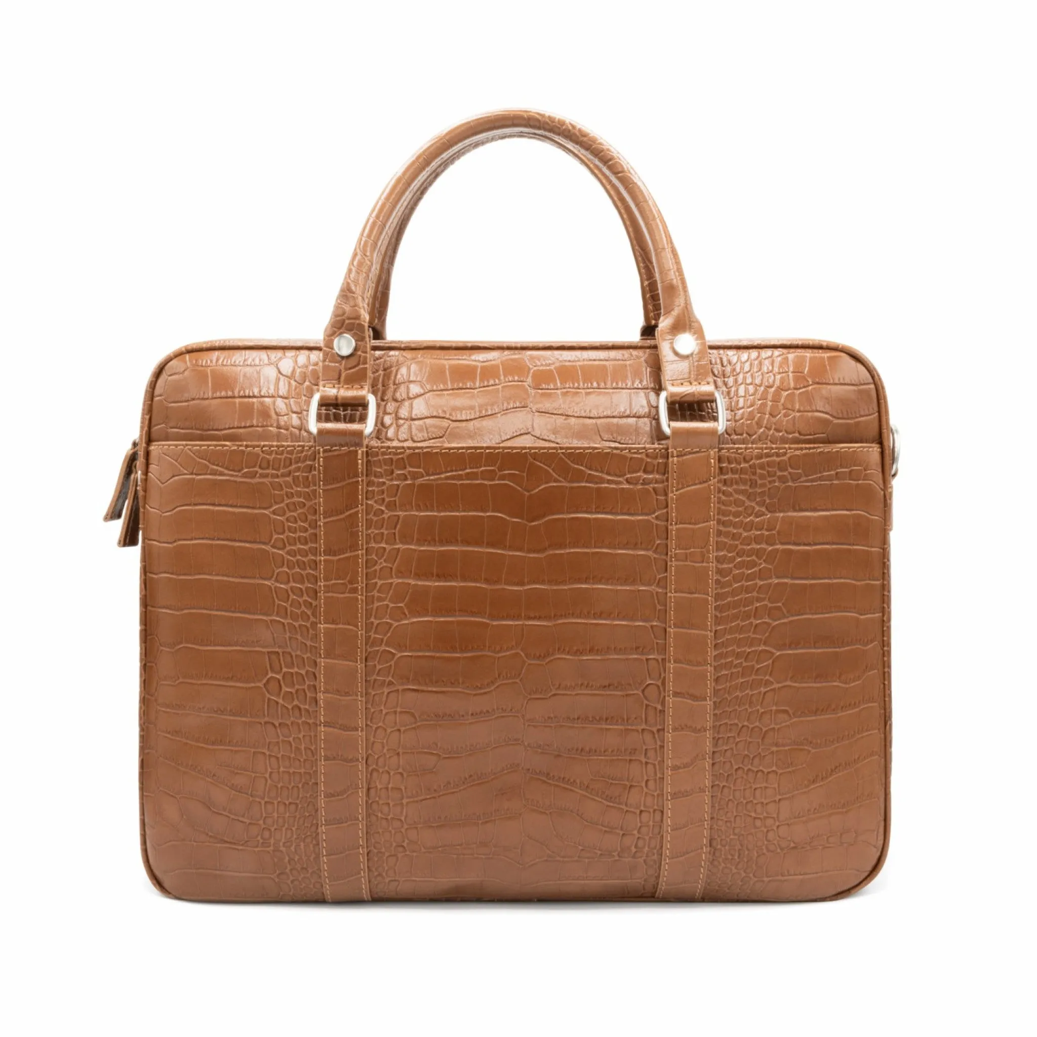 Alinari Firenze Vulcano Laptop Bag Crocco