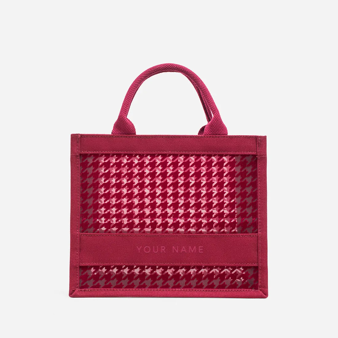 Alyssa Mini Houndstooth Tote Bag