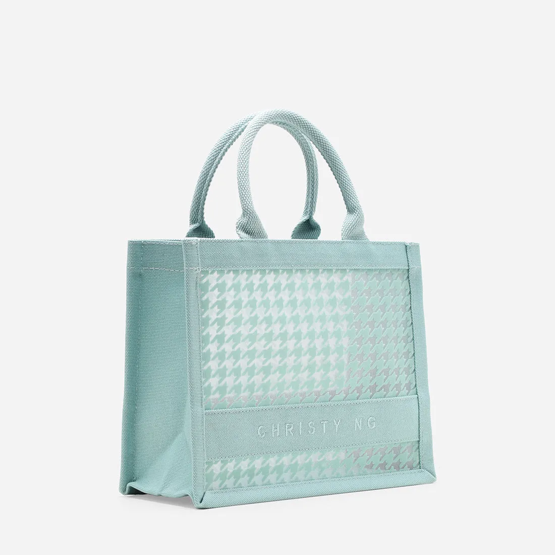 Alyssa Mini Houndstooth Tote Bag