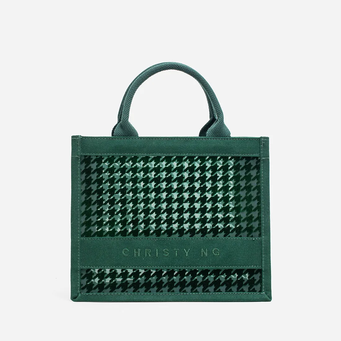 Alyssa Mini Houndstooth Tote Bag