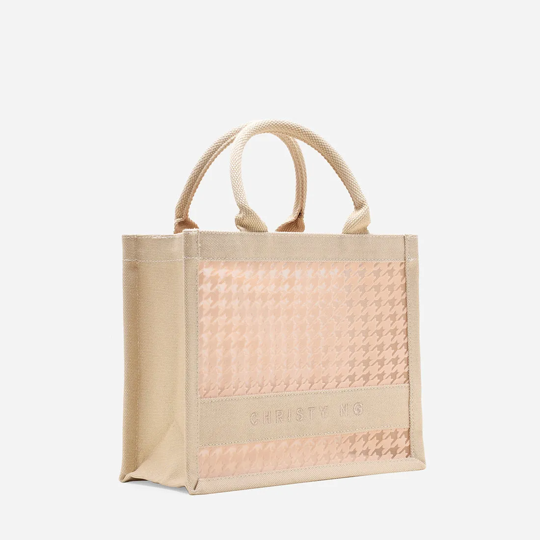 Alyssa Mini Houndstooth Tote Bag