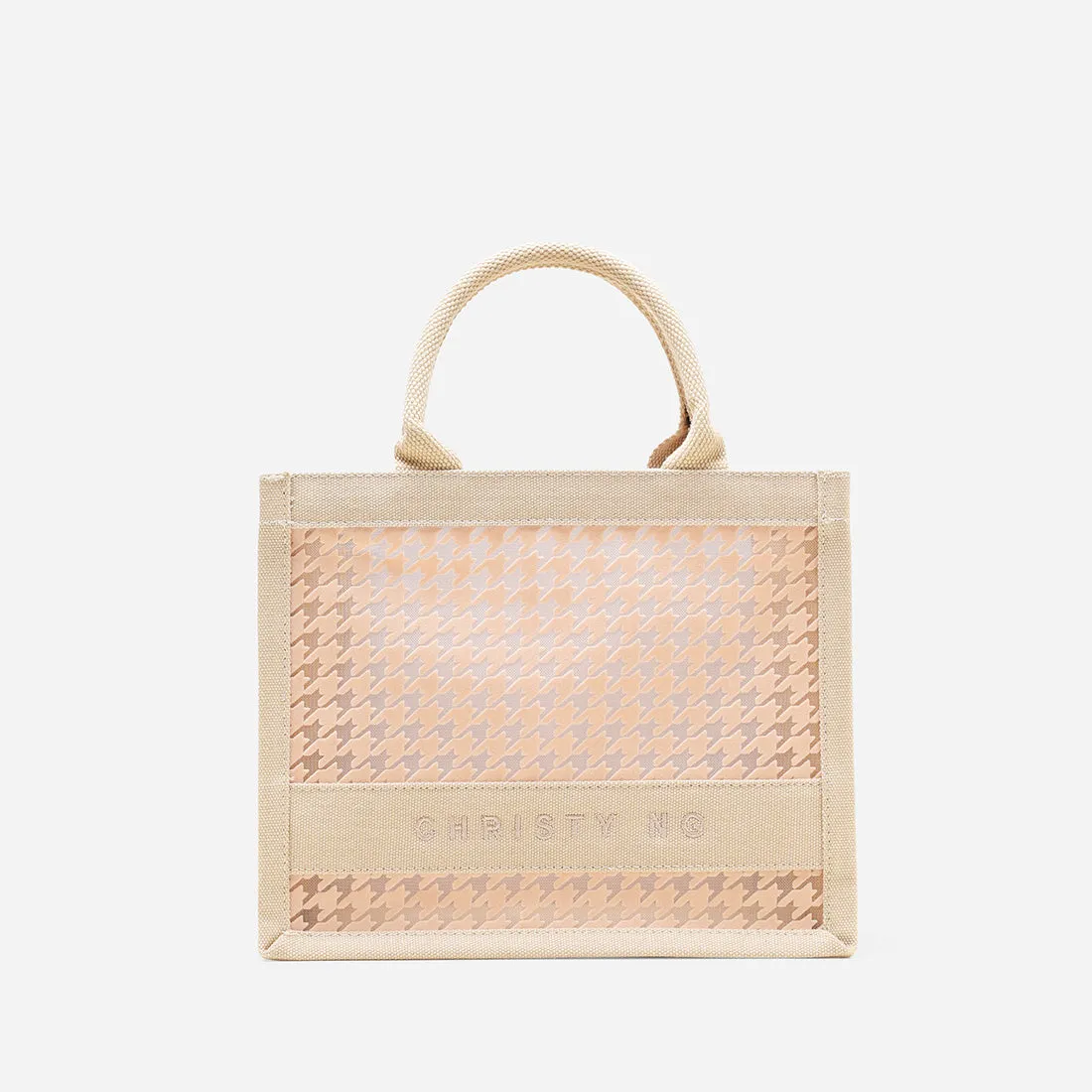 Alyssa Mini Houndstooth Tote Bag