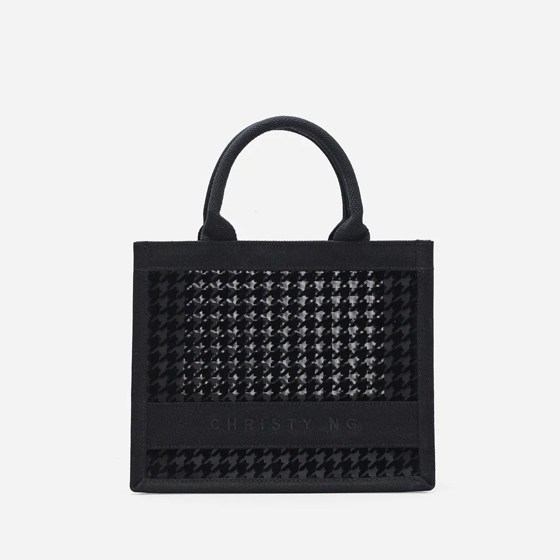 Alyssa Mini Houndstooth Tote Bag