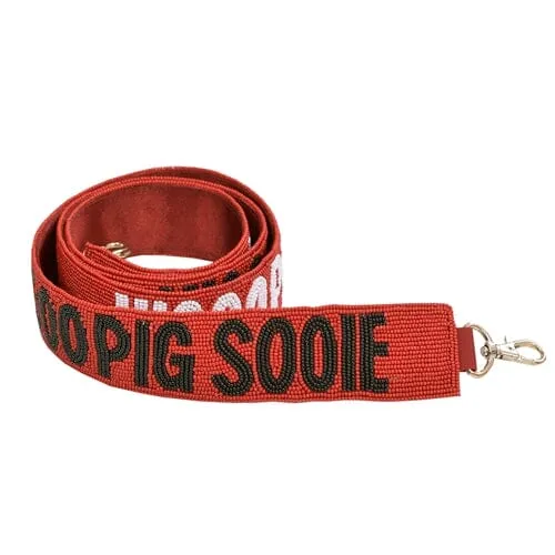 Arkansas Razorbacks Wooo Pig Sooie Beaded Crossbody Purse Strap