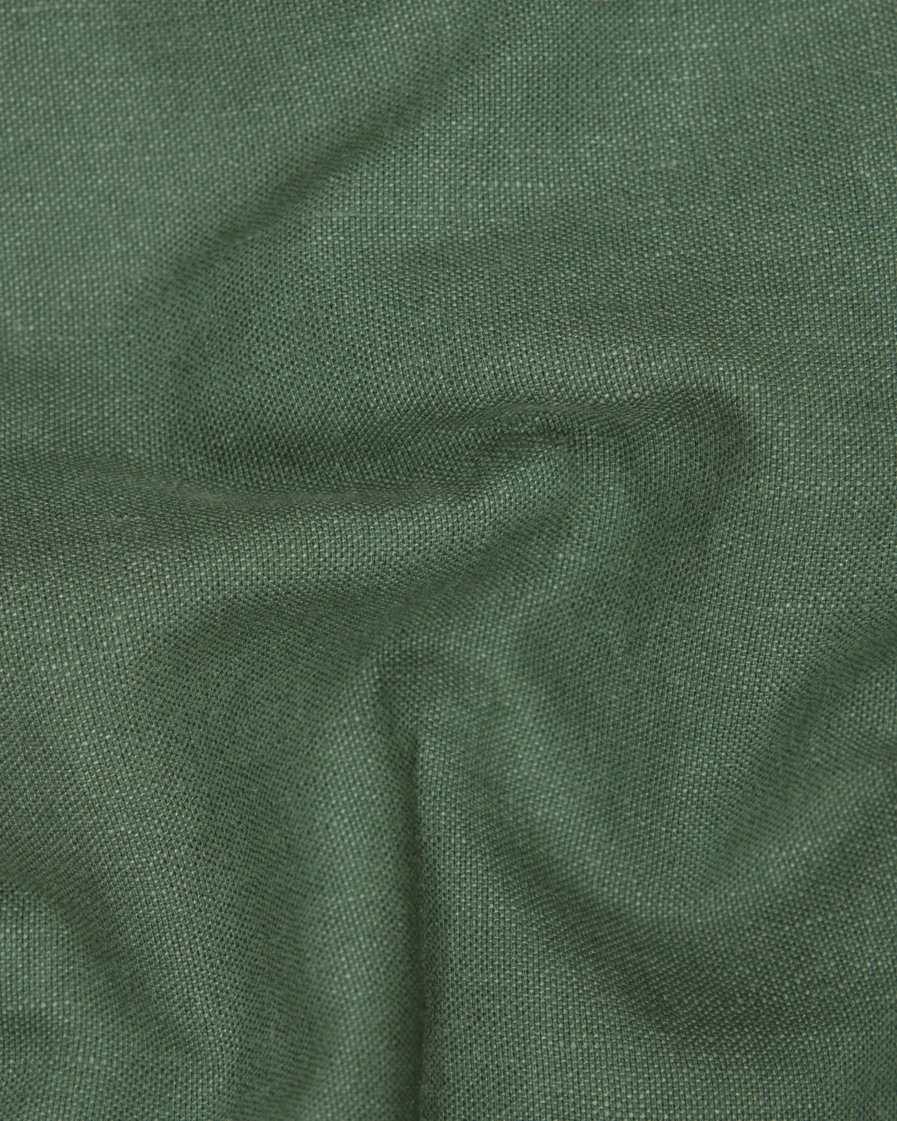 Asparagus Green Luxurious Linen Sports Suit