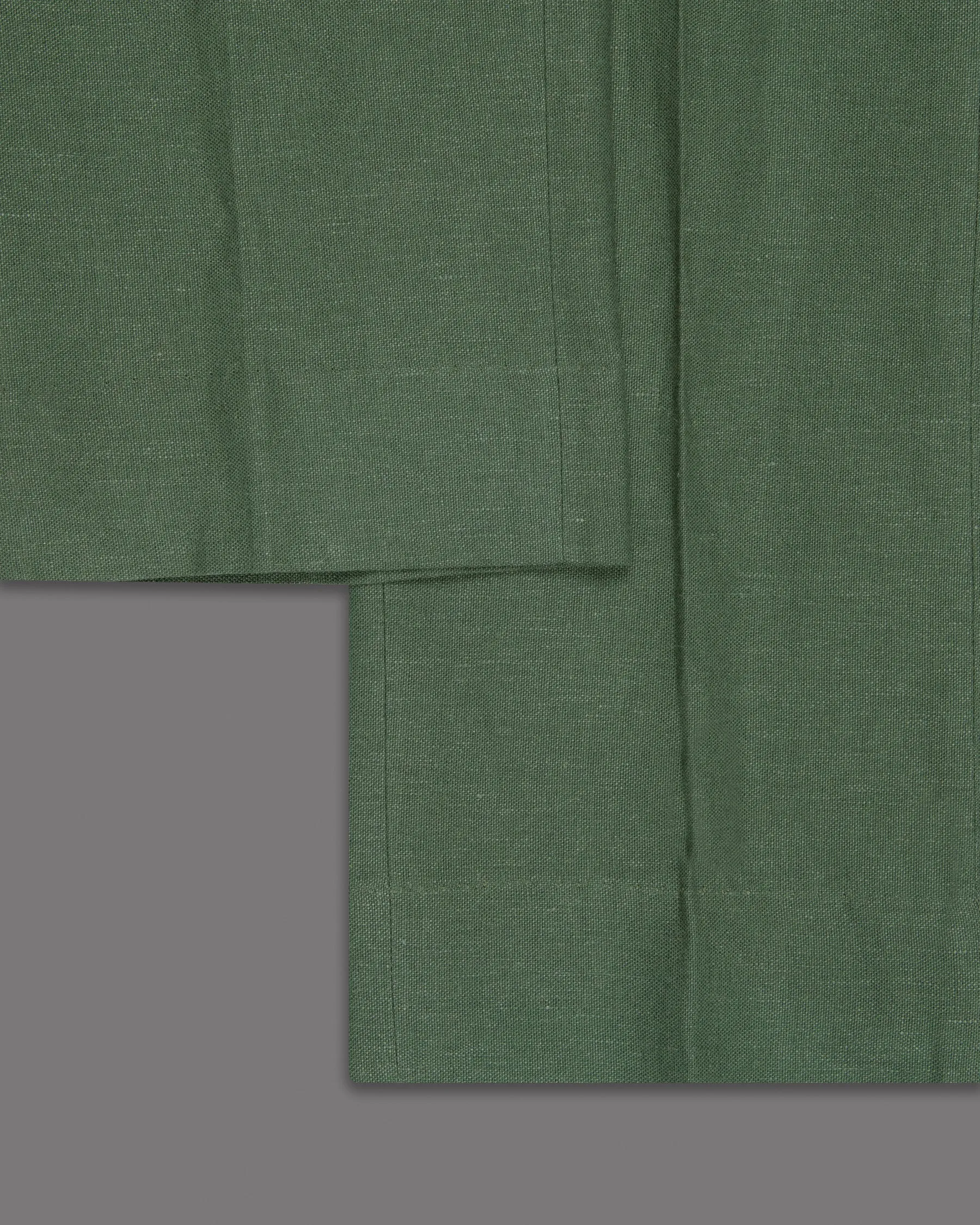 Asparagus Green Luxurious Linen Sports Suit