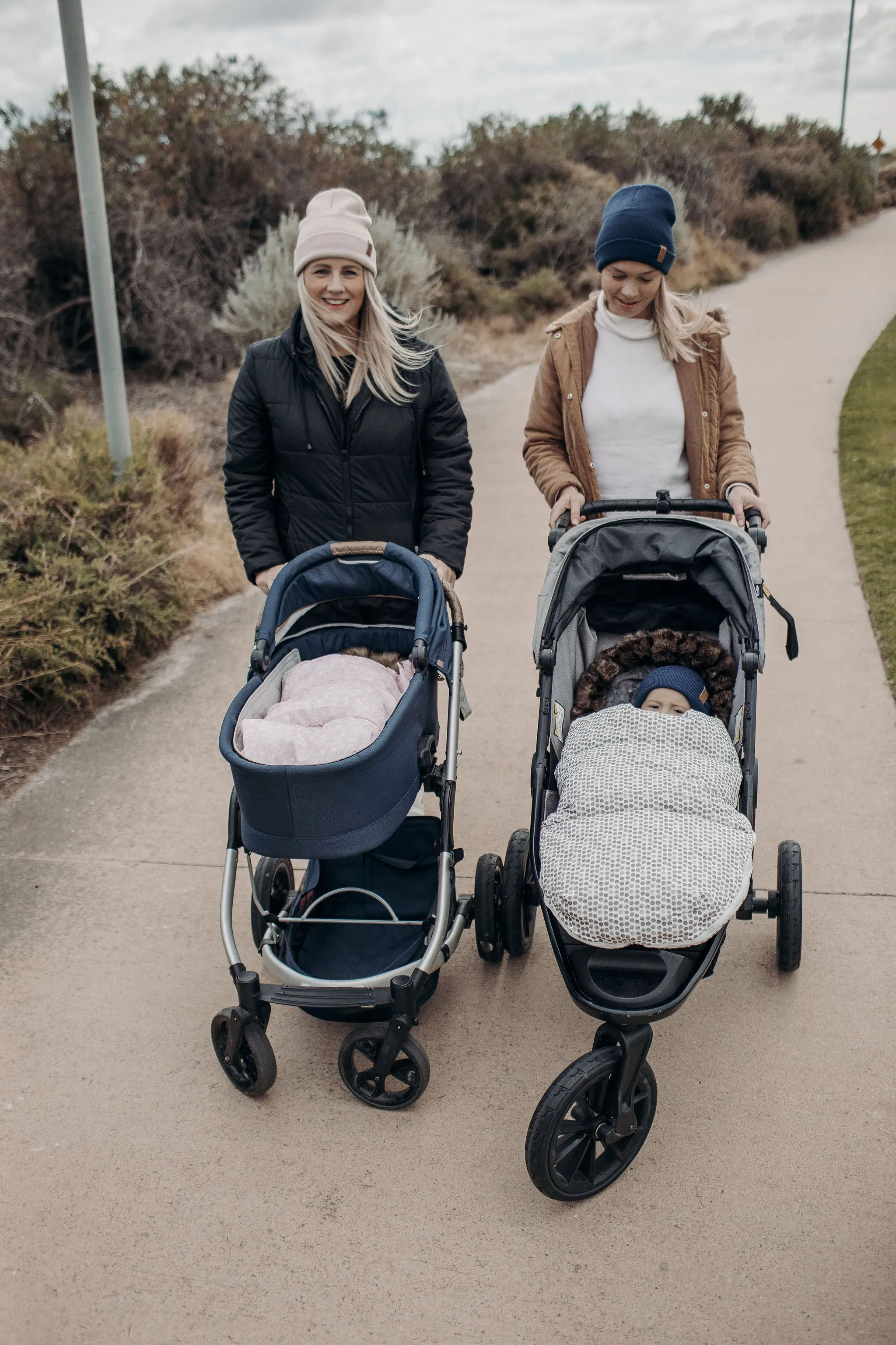 baby luno Nordic Footmuff Pram Liner - Pink Feather