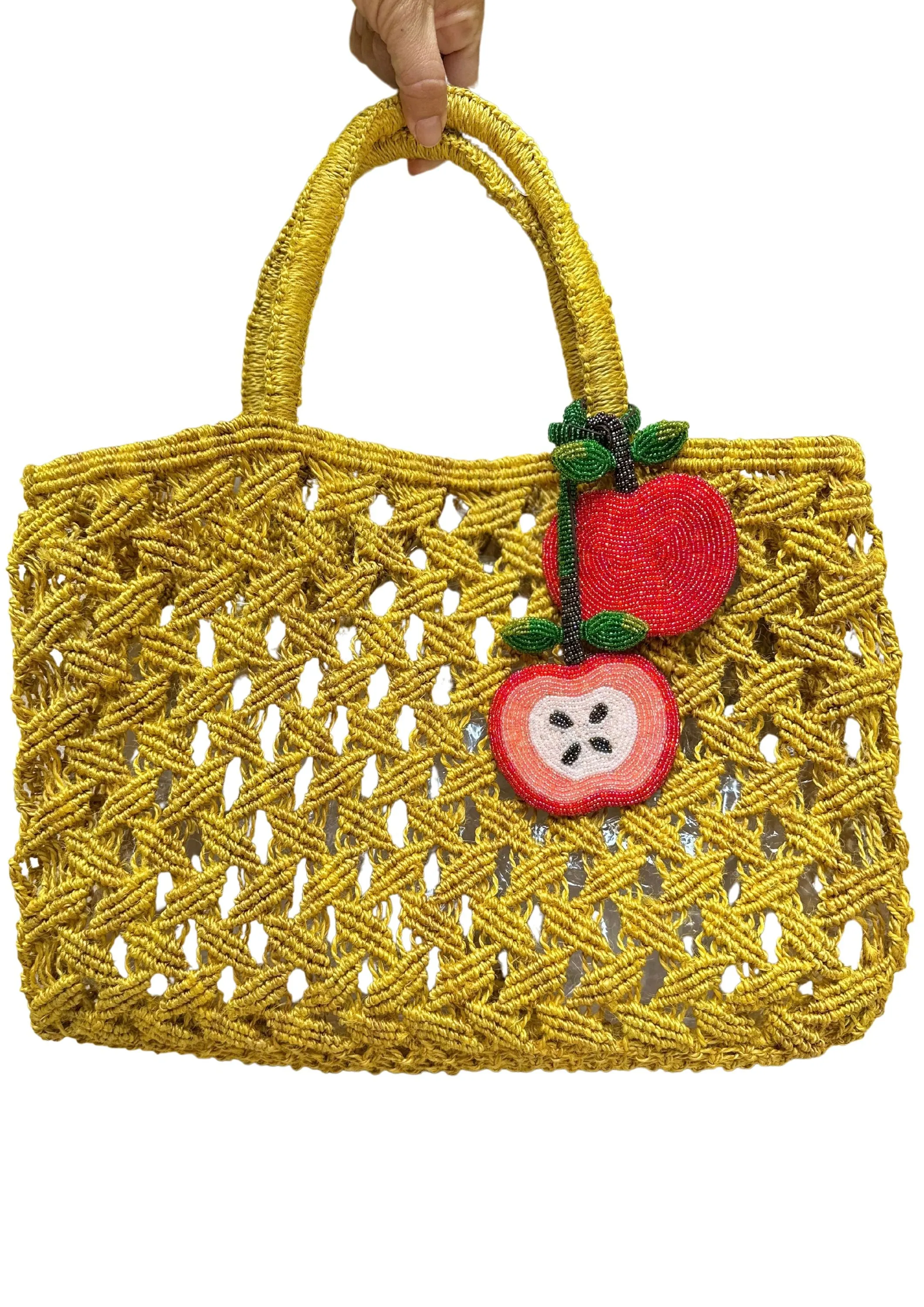 Beaded Bag Charm - Apple (arriving end of August)