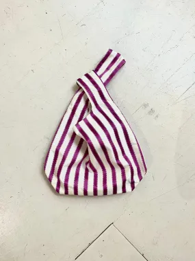 Birchin Bag in Cerise Striped Silk