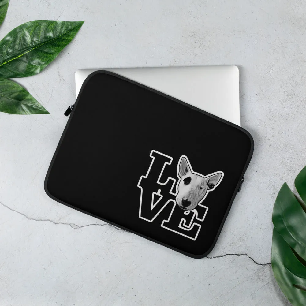 Bull Terrier Love Laptop Sleeve