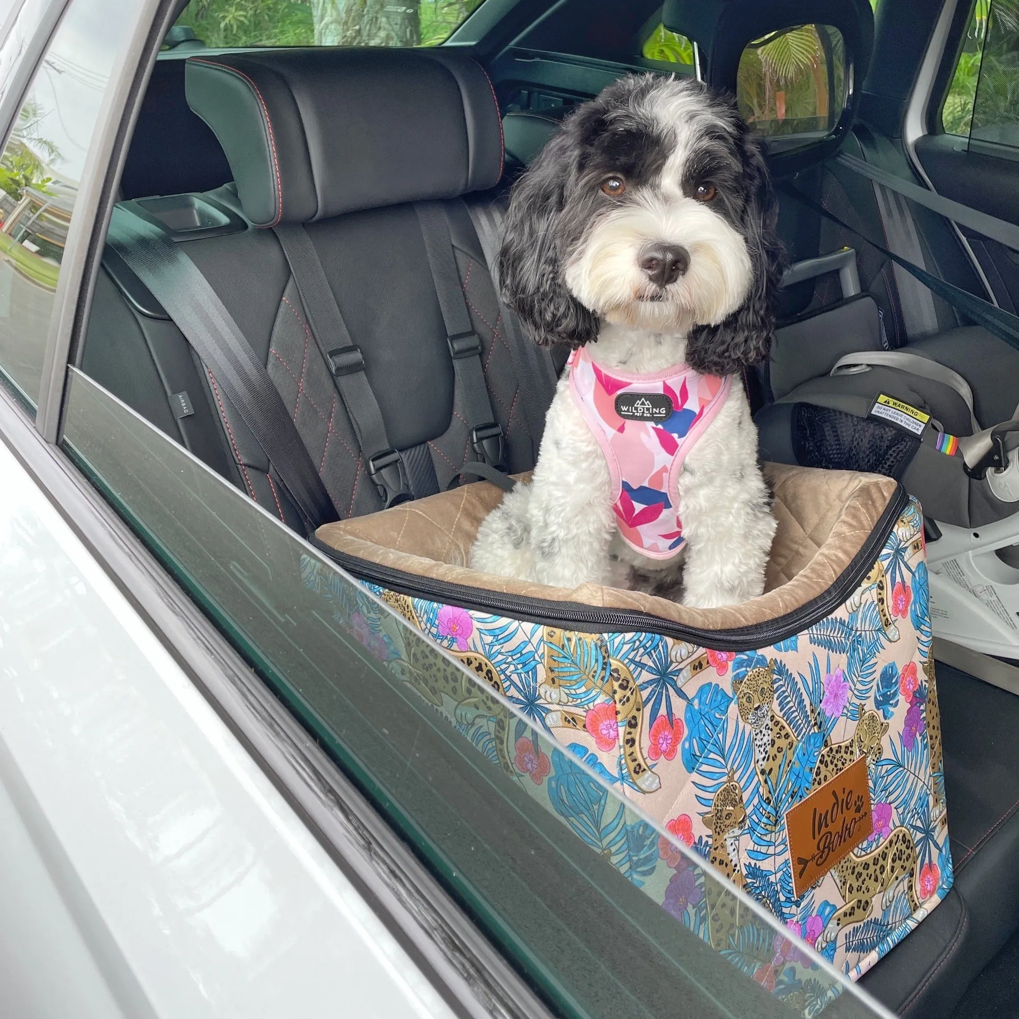 Car Pet Booster Seats SINGLE Size  - Leopard Luxe