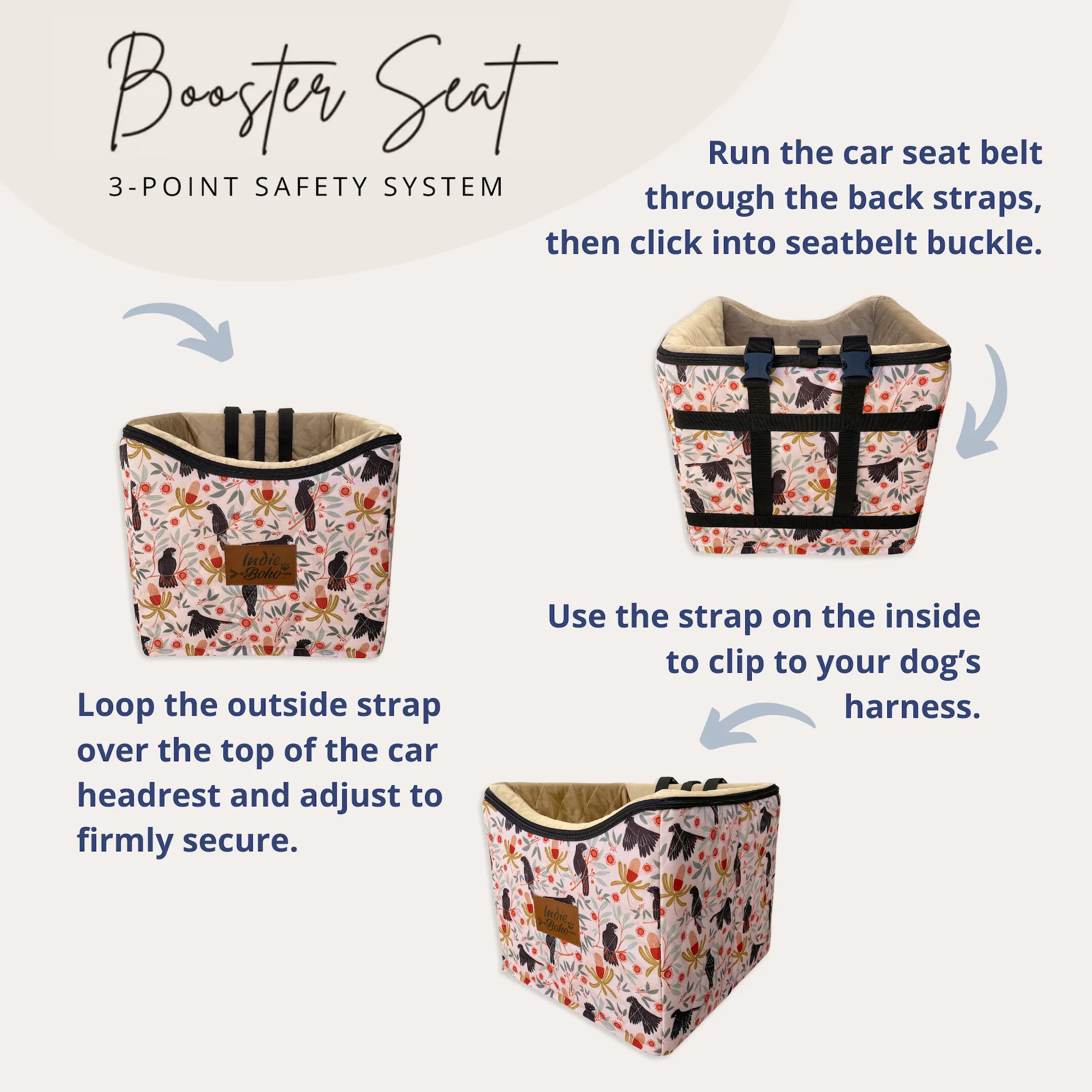 Car Pet Booster Seats SINGLE Size - Noosa Nights