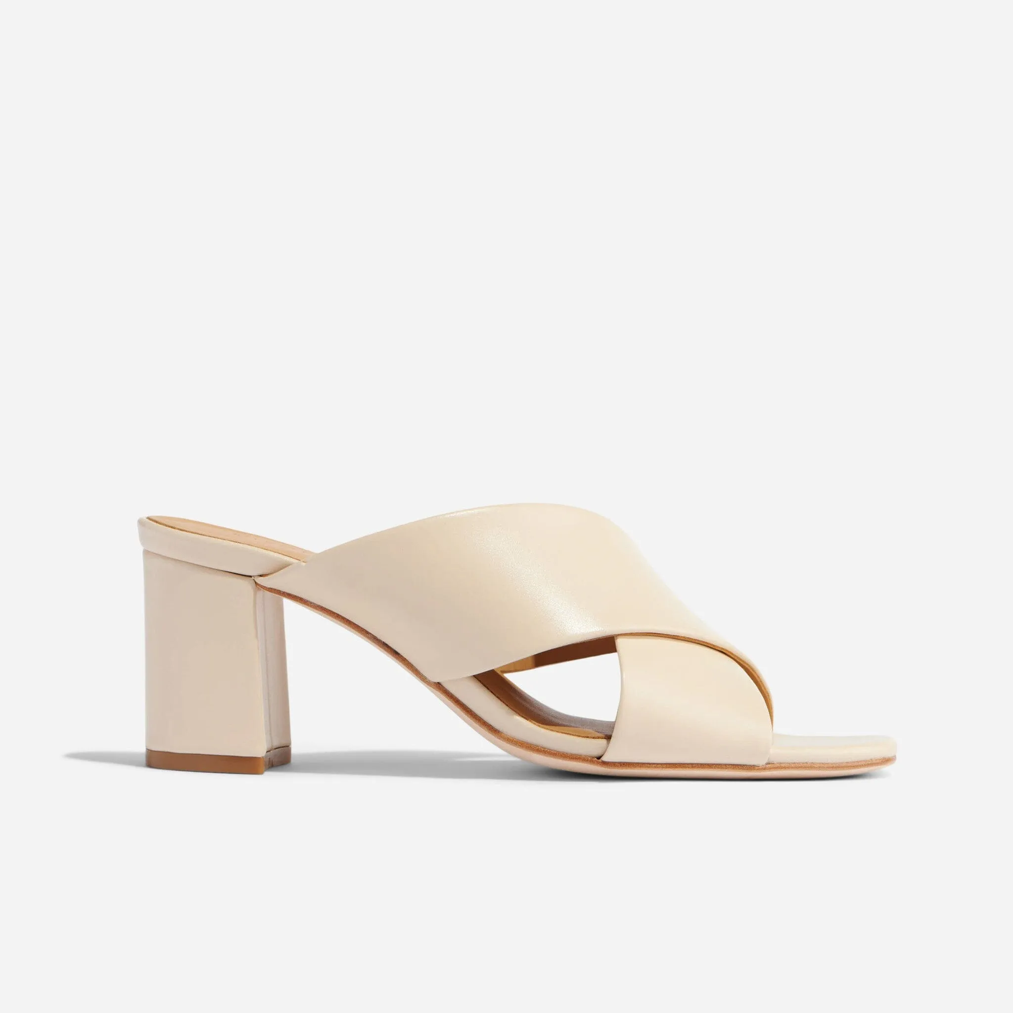 Carina Cross Strap Mule Bone