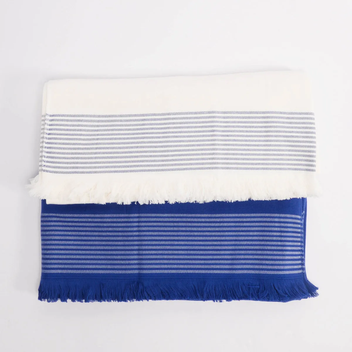 Chanel White & Blue Cotton Canvas Joaillerie VIP Towel Set