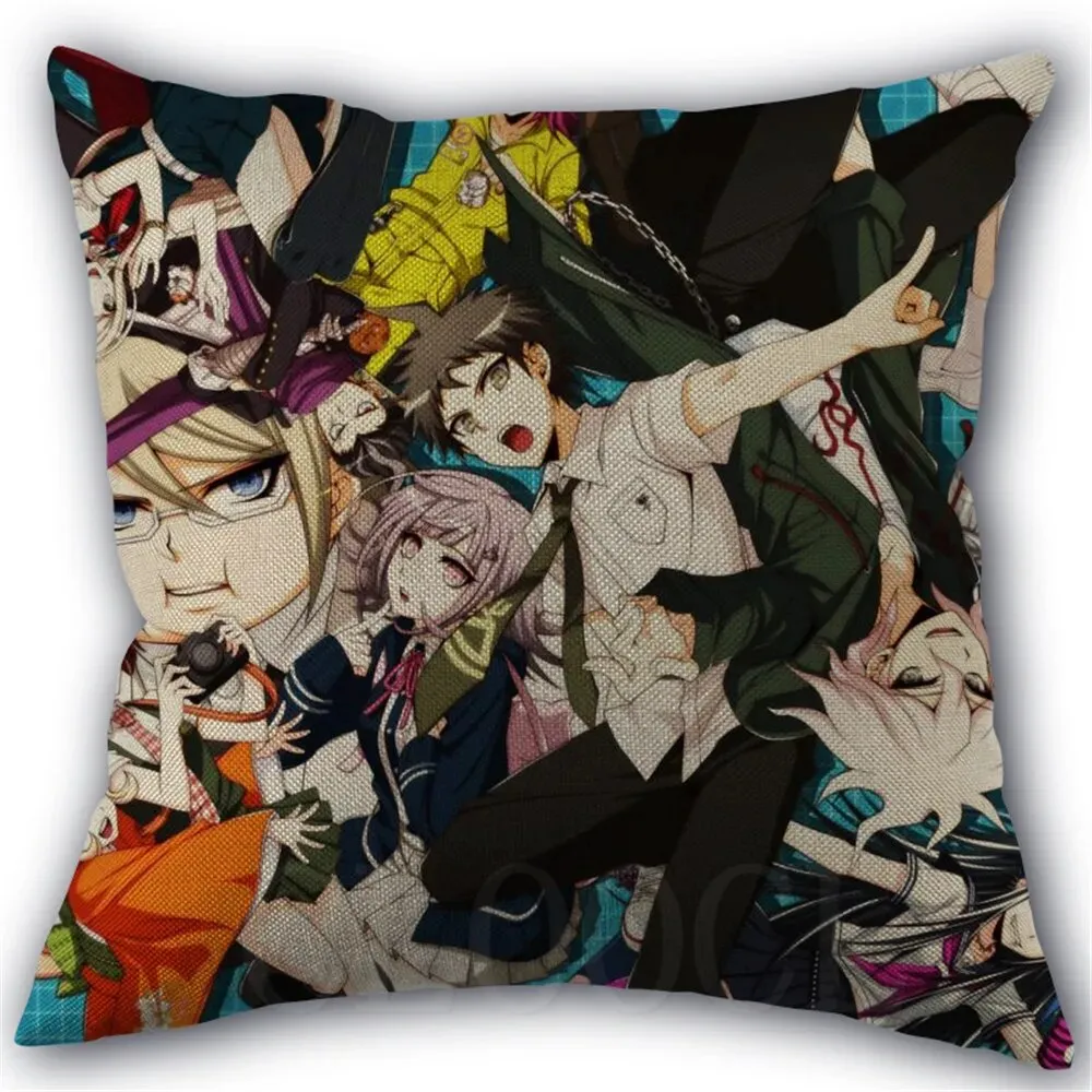 Danganronpa Anime Boy Girls Printed Soft Plush Pillowcase Polyester Cushion Cover Wedding Decorative Pillow Cover