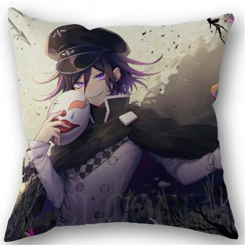 Danganronpa Anime Boy Girls Printed Soft Plush Pillowcase Polyester Cushion Cover Wedding Decorative Pillow Cover