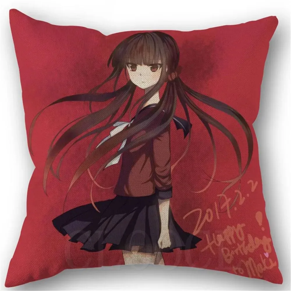 Danganronpa Anime Boy Girls Printed Soft Plush Pillowcase Polyester Cushion Cover Wedding Decorative Pillow Cover