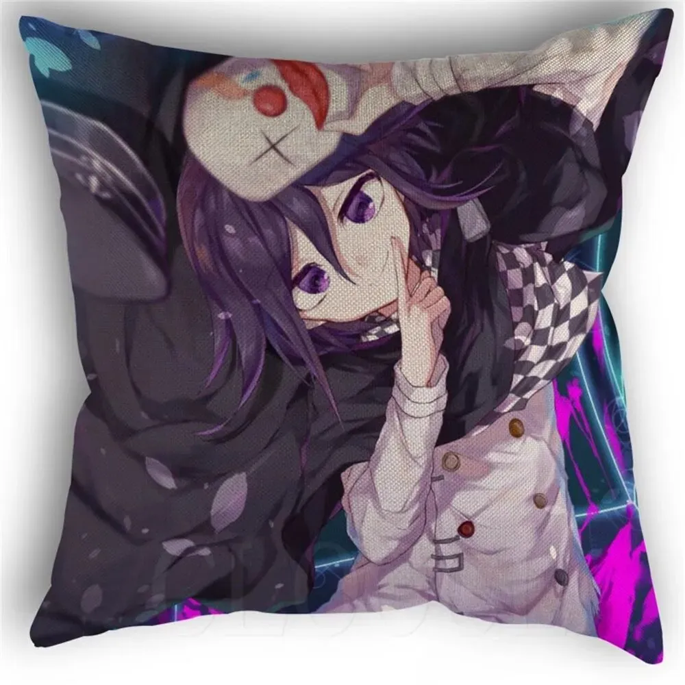 Danganronpa Anime Boy Girls Printed Soft Plush Pillowcase Polyester Cushion Cover Wedding Decorative Pillow Cover