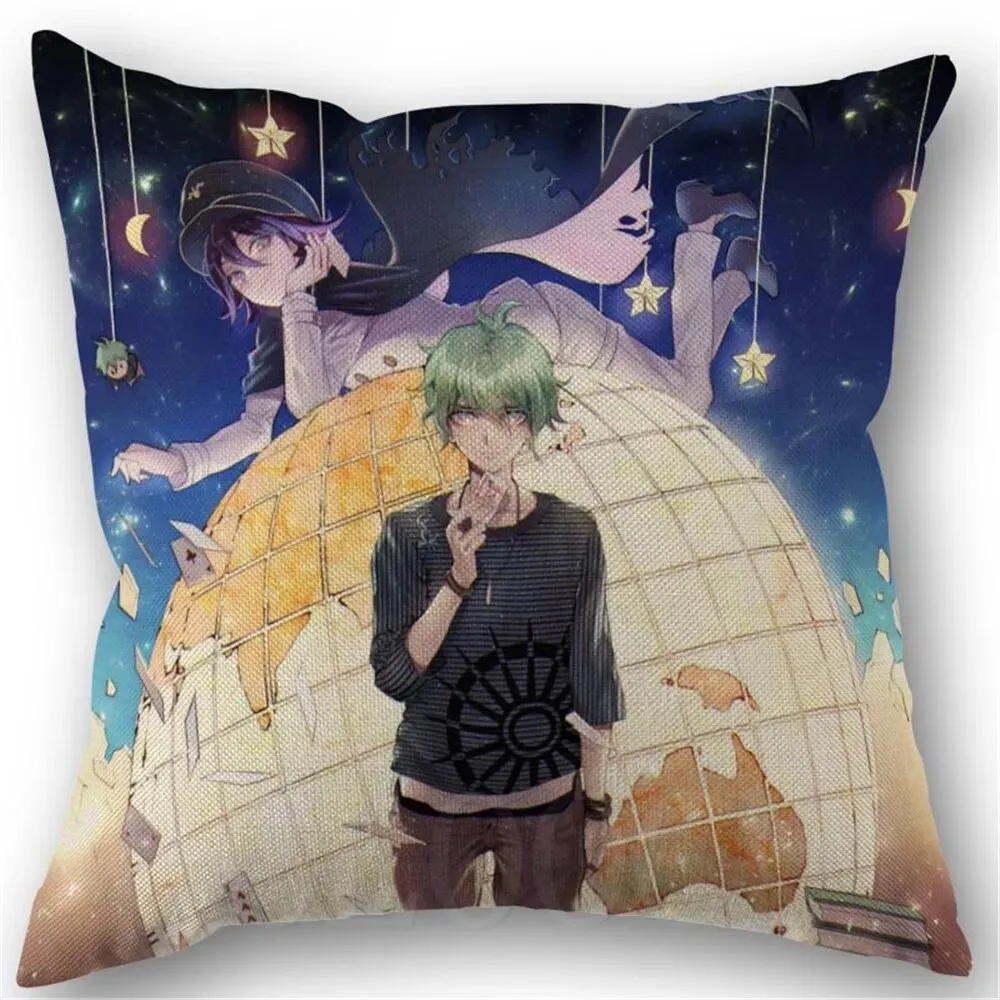 Danganronpa Anime Boy Girls Printed Soft Plush Pillowcase Polyester Cushion Cover Wedding Decorative Pillow Cover