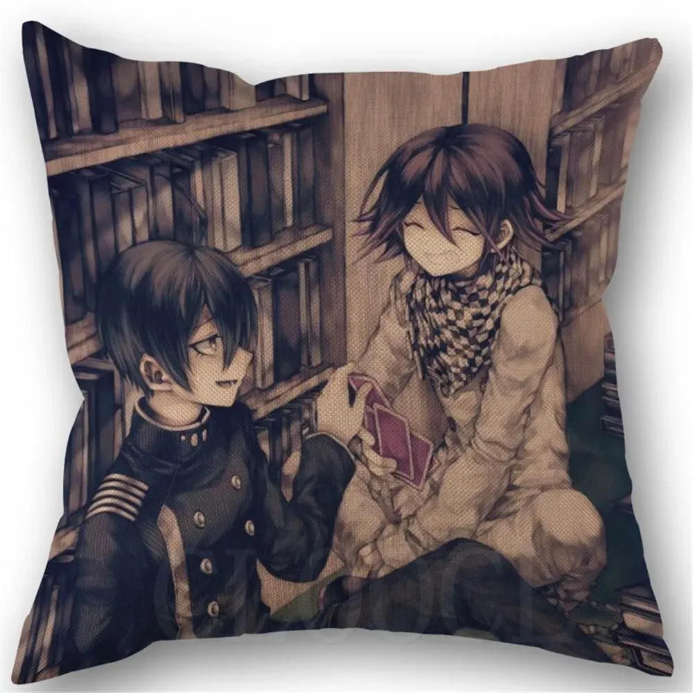 Danganronpa Anime Boy Girls Printed Soft Plush Pillowcase Polyester Cushion Cover Wedding Decorative Pillow Cover