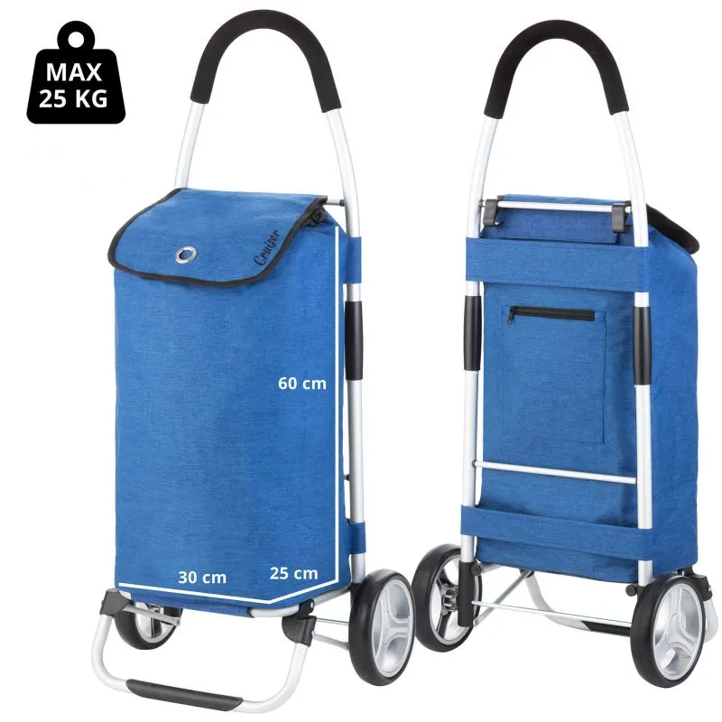 Dutch Classic Premium Cruiser Folding Shopping Cart - Blue