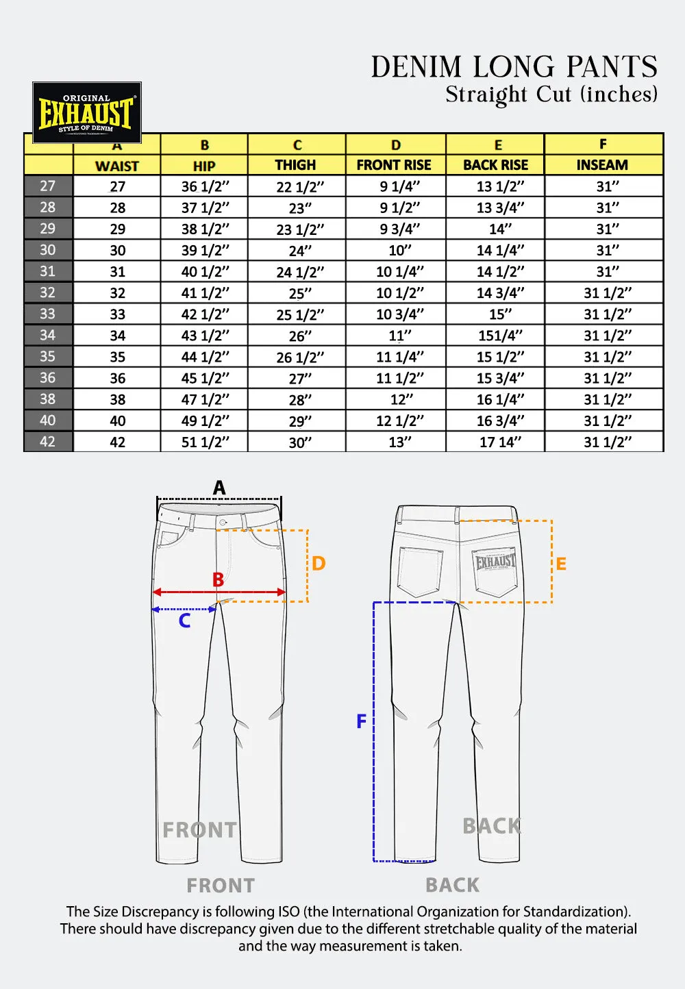 EXHAUST CLASSIC JEANS LONG PANTS [306 STRAIGHT CUT] 1705