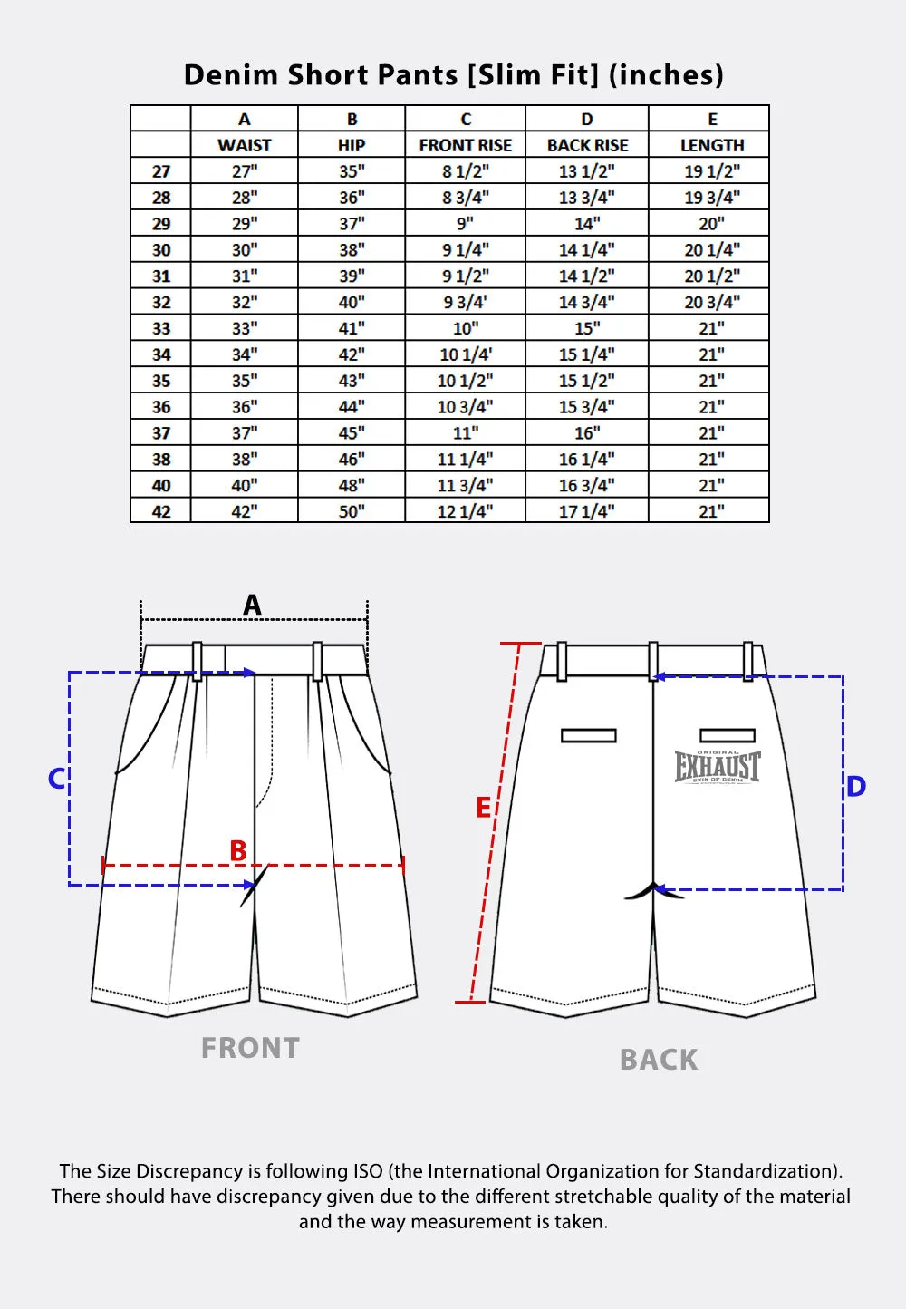 EXHAUST JEANS SHORT PANTS [SLIM FIT] 1557