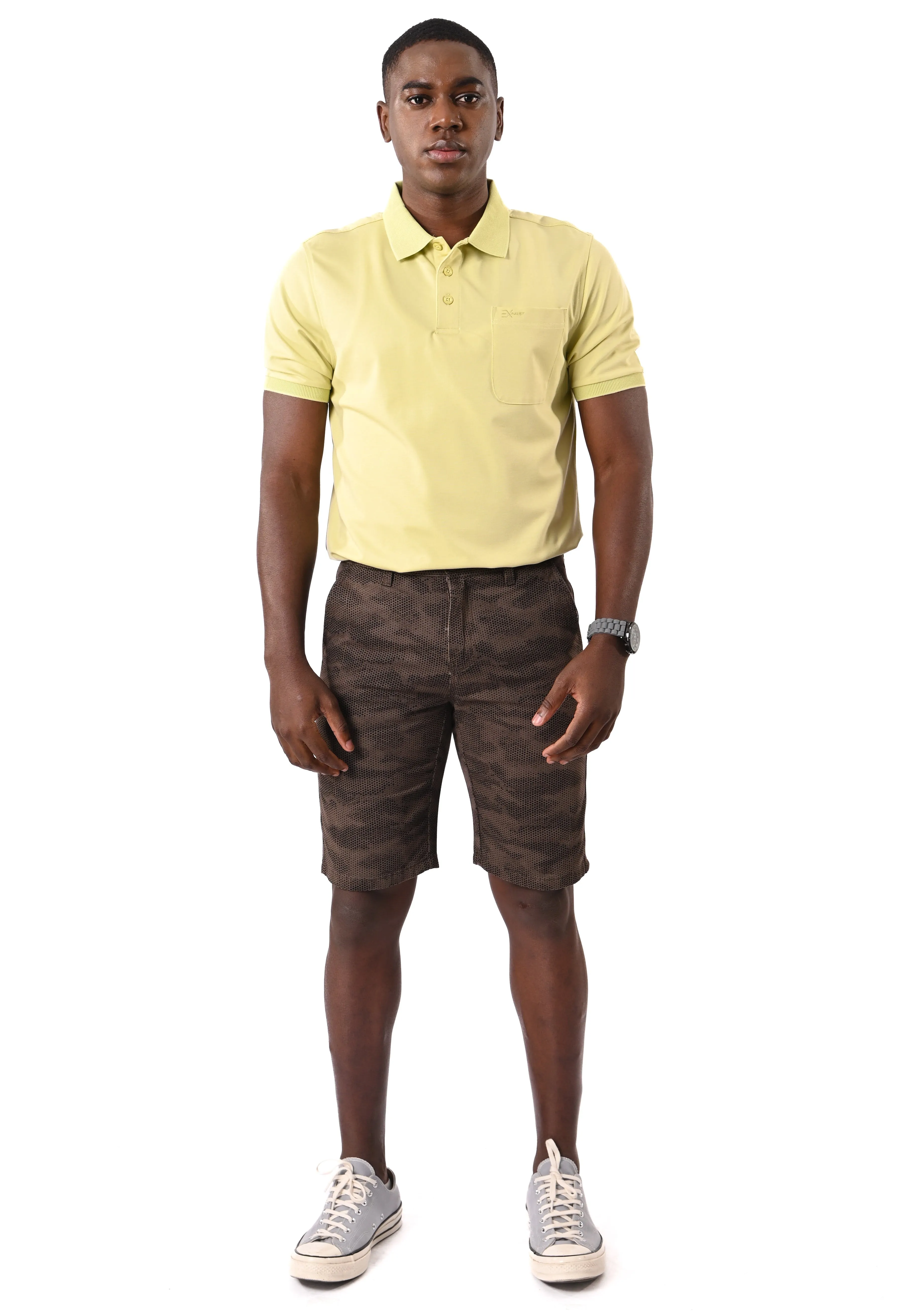 EXHAUST Men's Cotton short Pants [Straight Cut] 1481