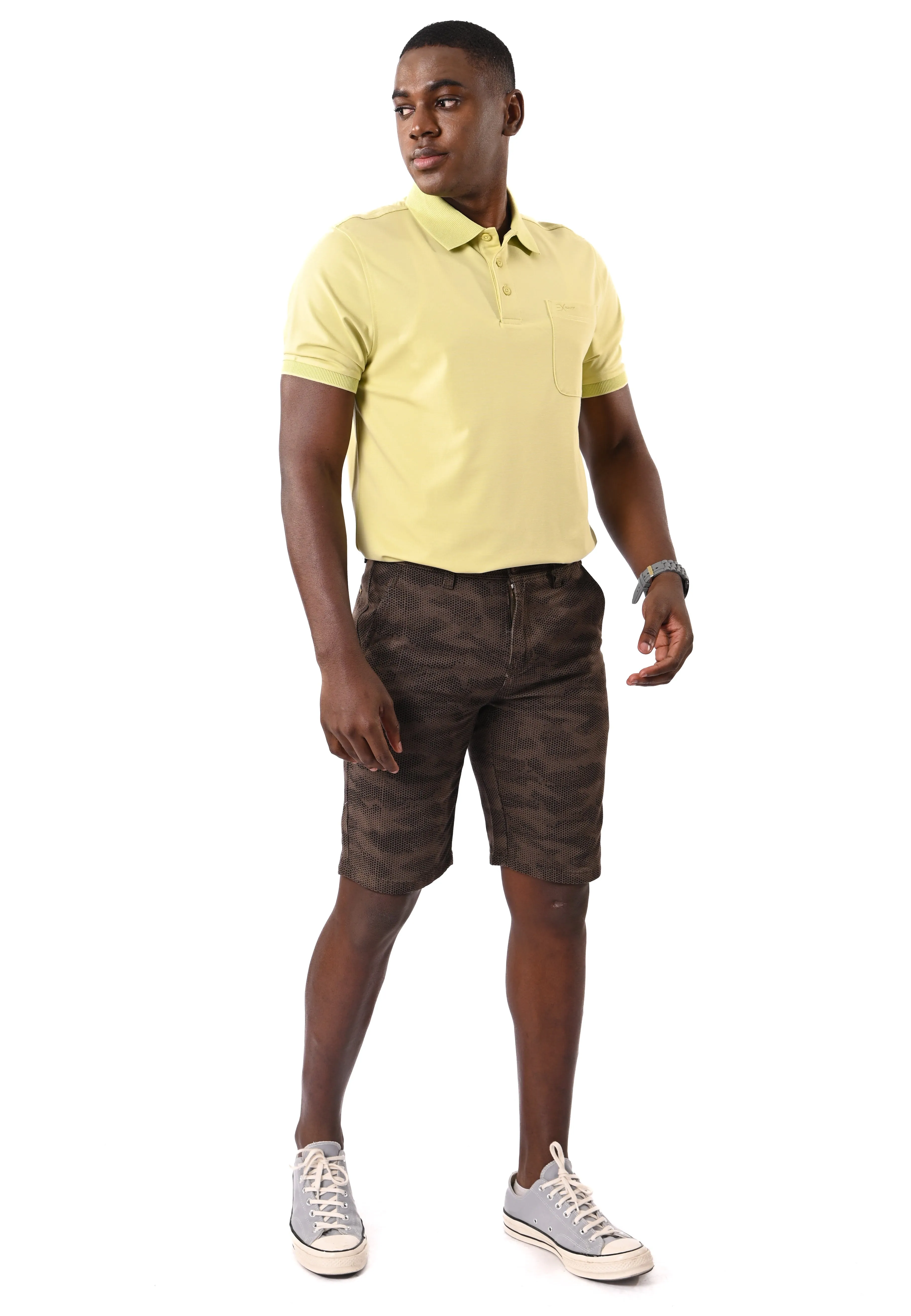 EXHAUST Men's Cotton short Pants [Straight Cut] 1481