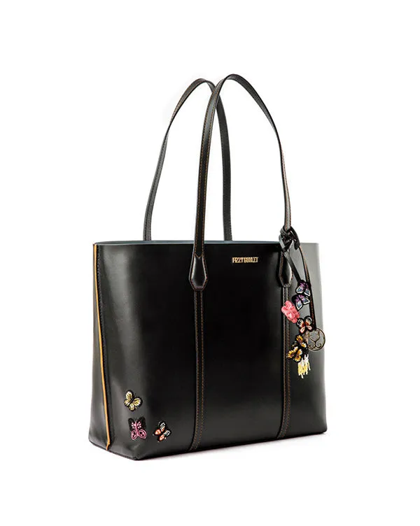 Fizzy Tote Leather : Black