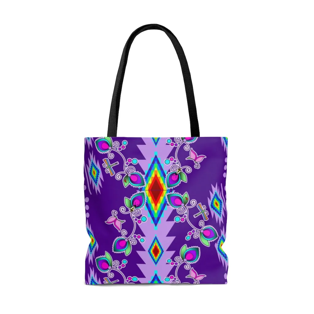 Floral Purple Tote