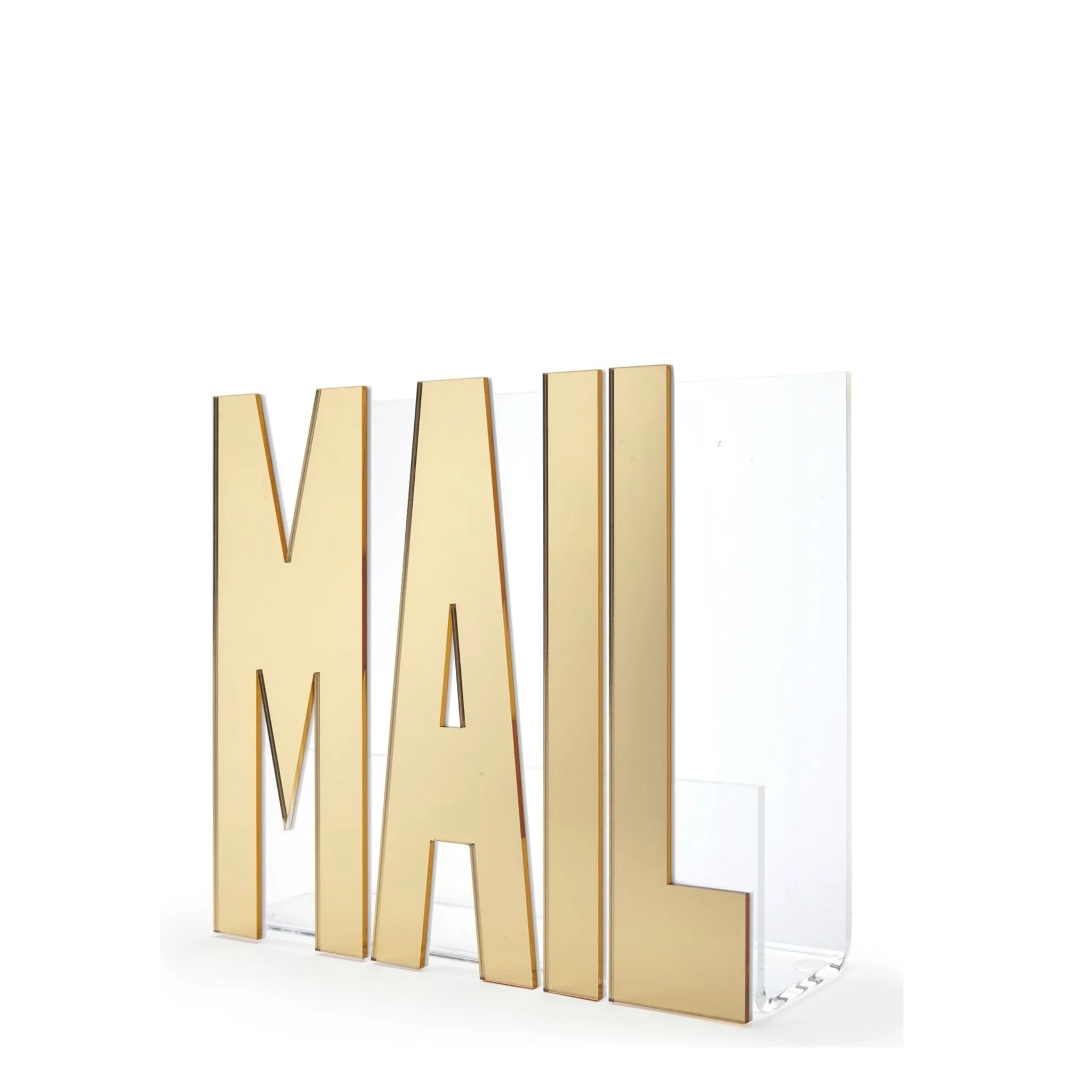 Gold Mirror Acrylic Mail Holder