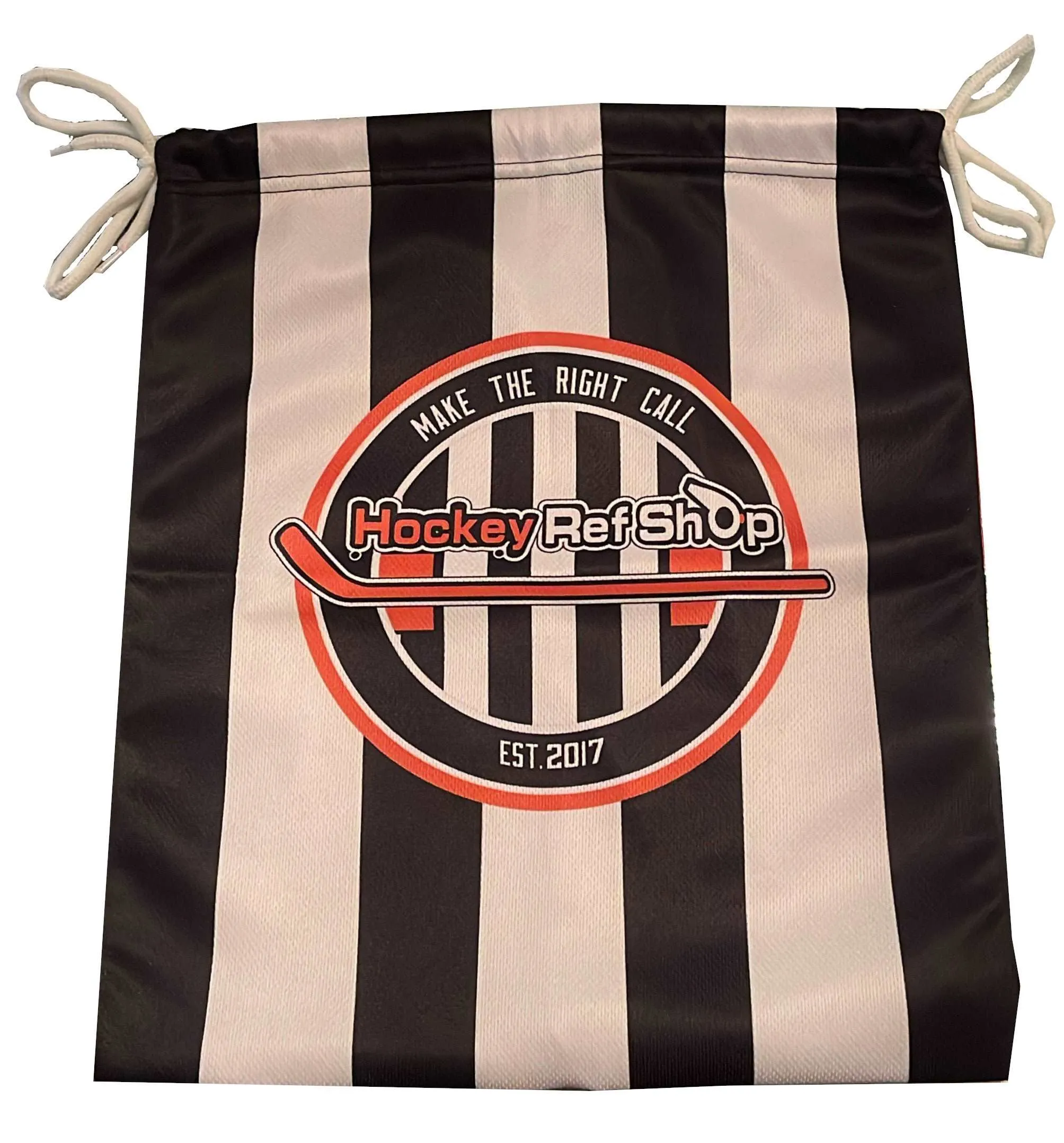 Hockey Ref Shop Referee Themed Wide Striped Helmet Bag With Soft Liner