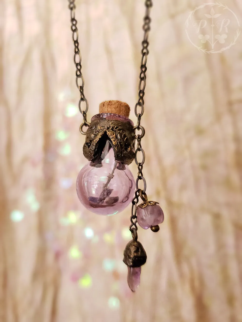 Ianthe's Arch ~ Amethyst, Ametrine & Lavender Glass Vessel