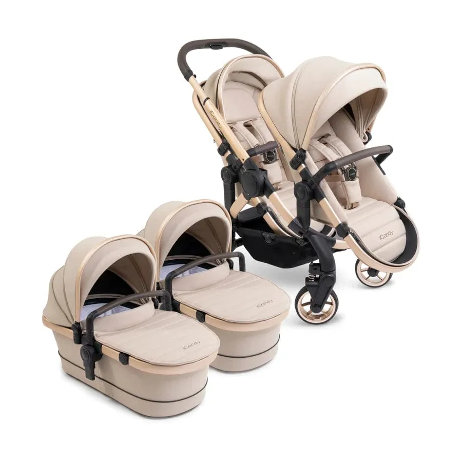 iCandy Peach 7 Twin Pushchair - Biscotti