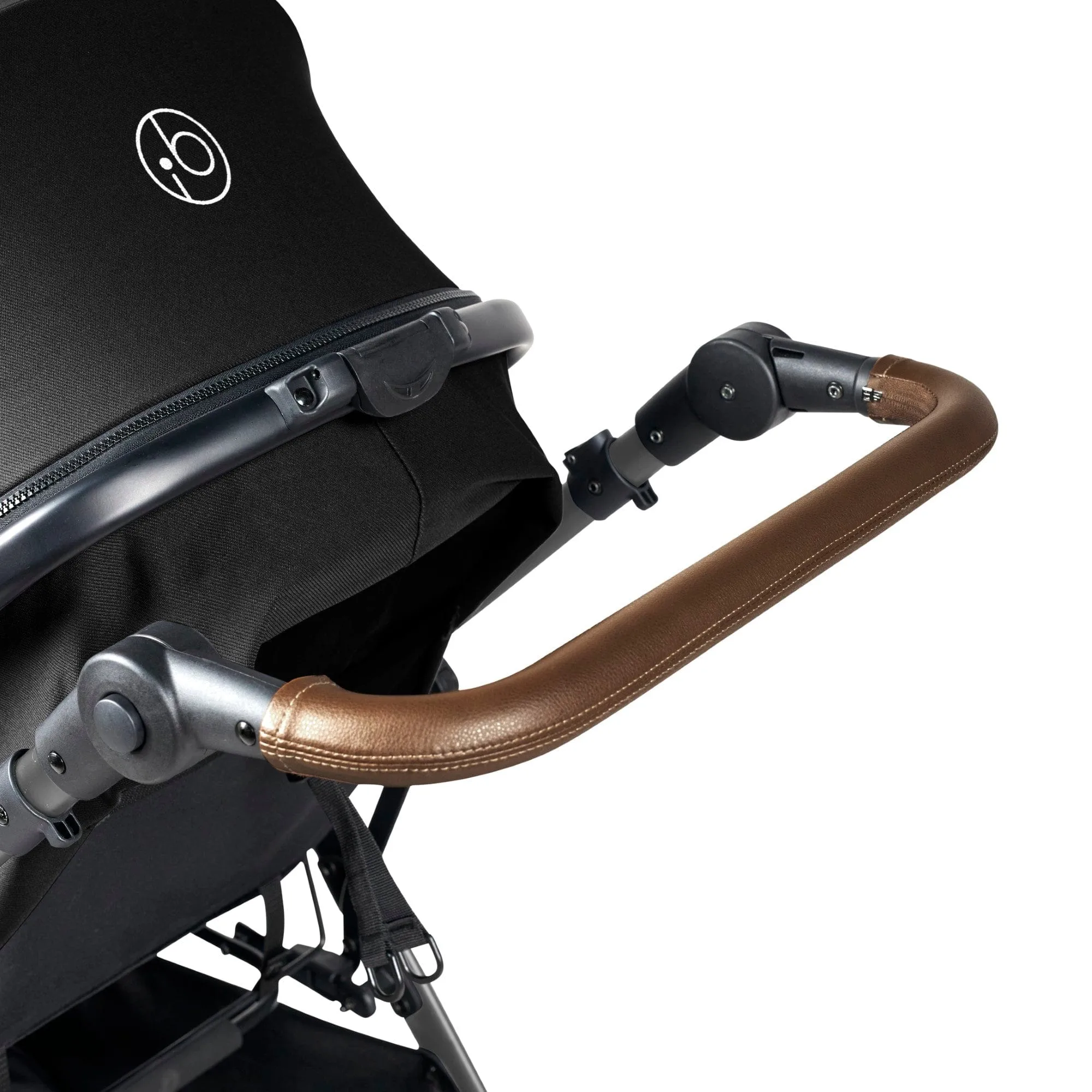 Ickle Bubba Cosmo I-Size Travel System With Stratus Car Seat & Isofix Base - Gunmetal / Black / Tan