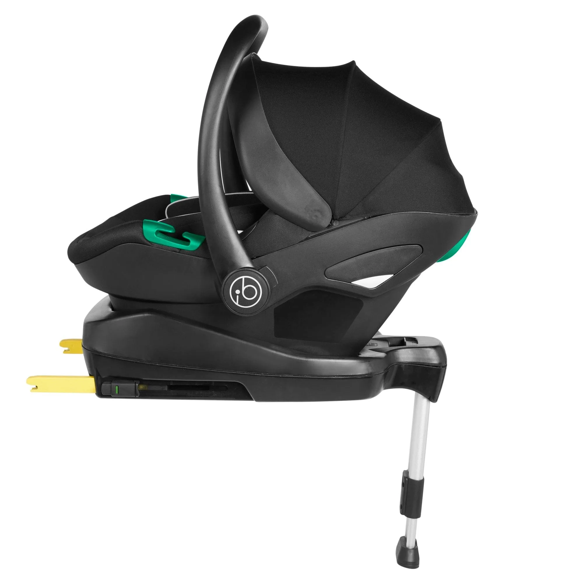 Ickle Bubba Cosmo I-Size Travel System With Stratus Car Seat & Isofix Base - Gunmetal / Black / Tan