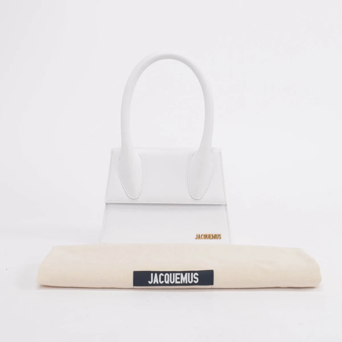 Jacquemus White Leather Le Grand Chiquito Bag