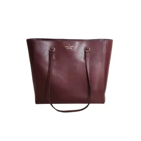 Kate Spade Deep Berry Saffiano Leather Laptop Tote Bag | Gently Used |